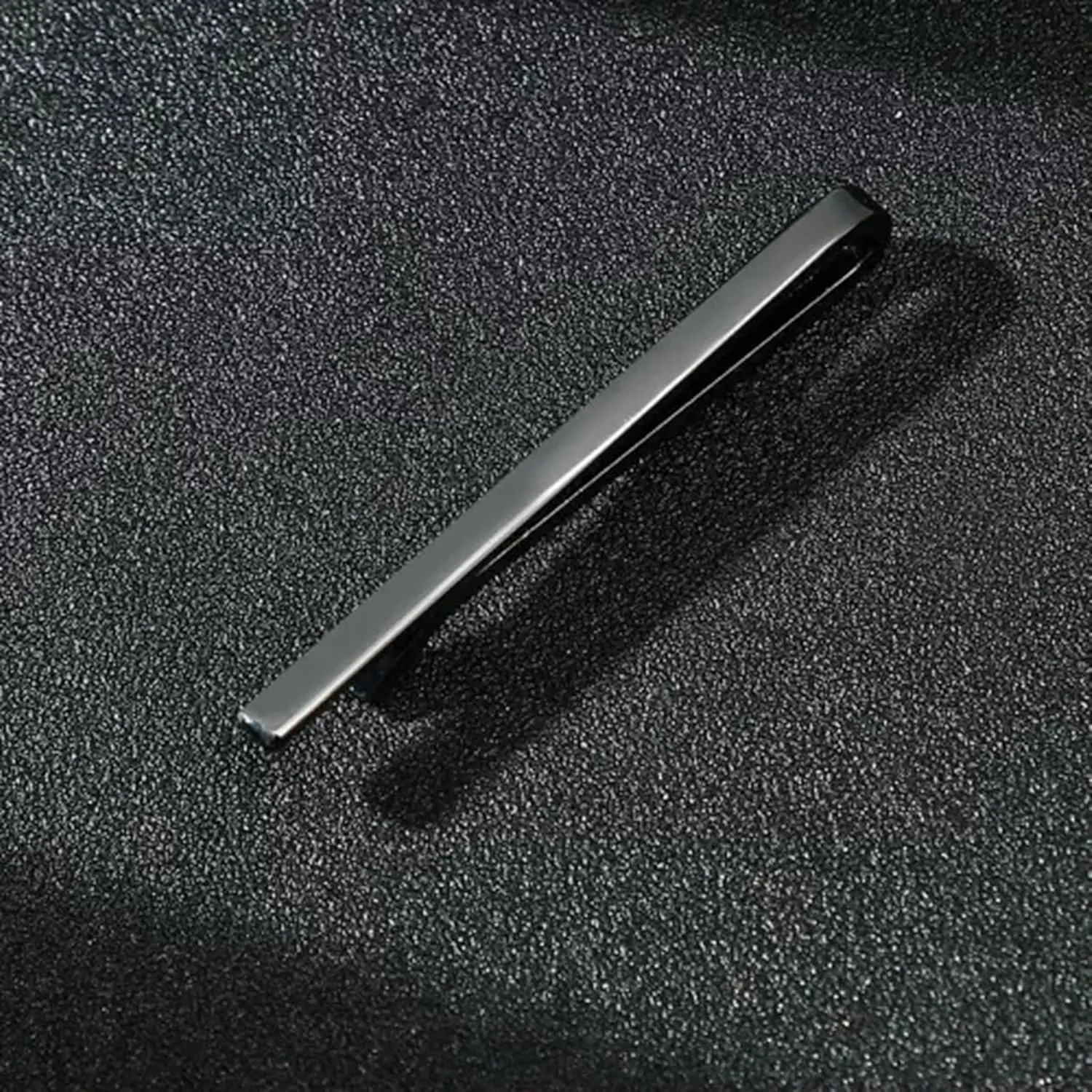 Men Simple Suit Clip Jewelry Gift Tie Clips Business Wedding Daily /-Black
