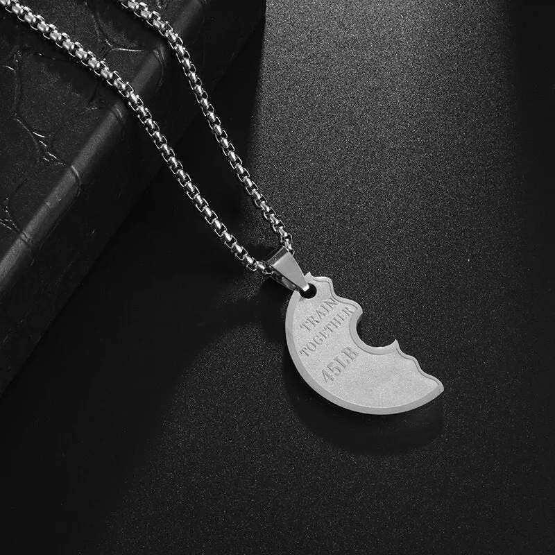 Men\\\\&#39;s Fashion Classic Design Fitness Master Hand-Held Dumbbell Pendant Hip Hop Rapper Prom Party Necklace