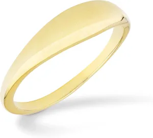 Miabella 925 Sterling Silver or 18K Gold Plated Signet Ring for Women/Made in Italy
