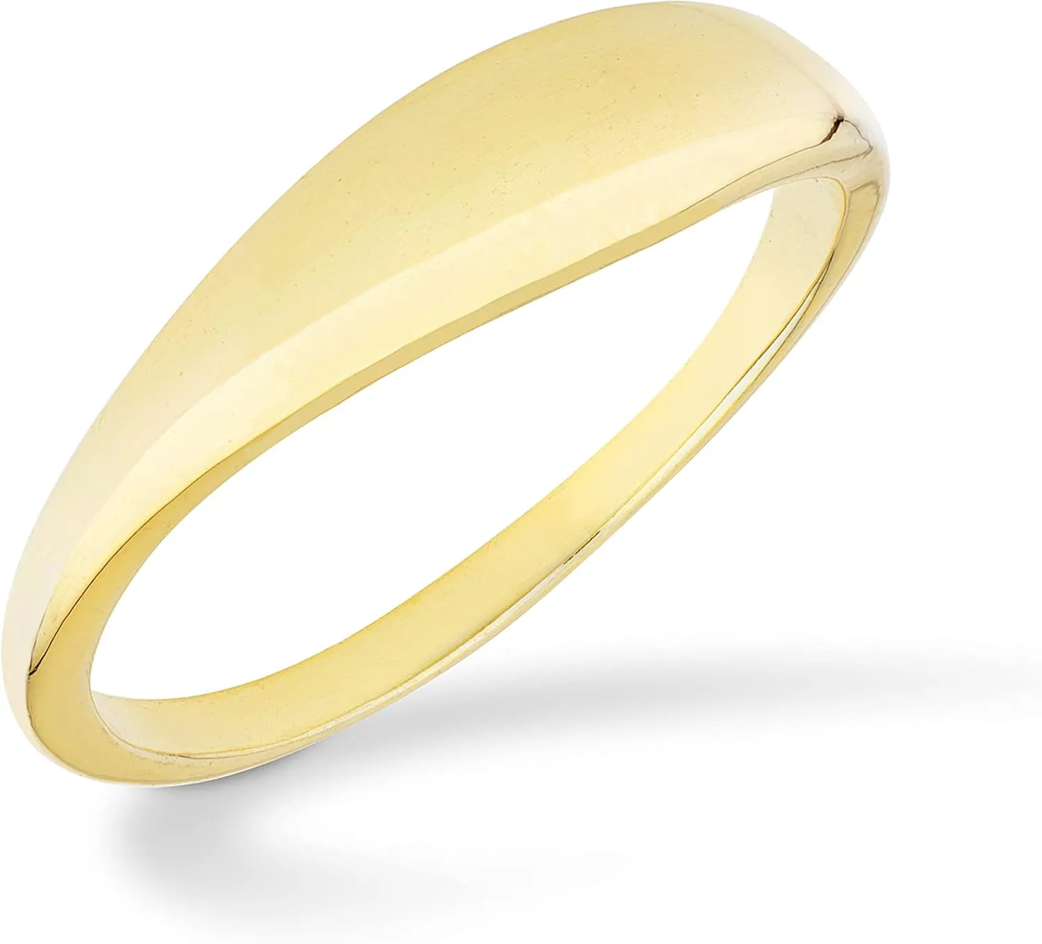 Miabella 925 Sterling Silver or 18K Gold Plated Signet Ring for Women/Made in Italy