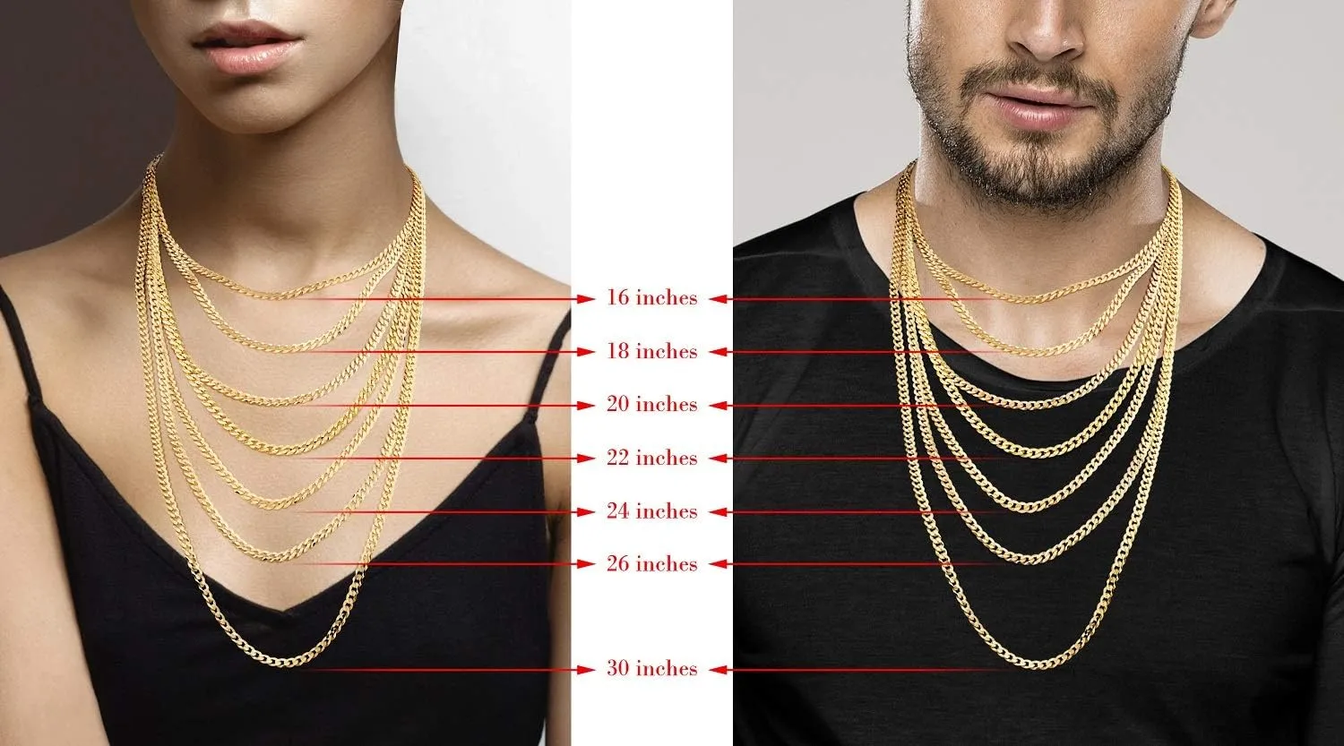 Miabella Solid 18K Gold Over 925 Sterling Silver Italian 5mm Diamond-Cut Cuban Link Curb Chain Necklace for Women Men, Made in Italy