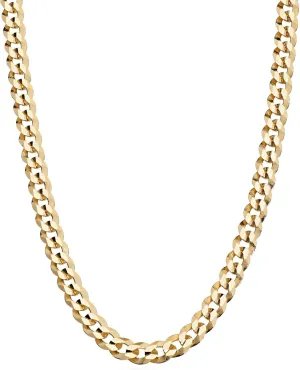 Miabella Solid 18K Gold Over 925 Sterling Silver Italian 5mm Diamond-Cut Cuban Link Curb Chain Necklace for Women Men, Made in Italy Miabella Solid 18K Gold Over 925 Sterling Silver Italian 5mm Diamond-Cut Cuban Link Curb Chain Necklace for Women Men, Made in Italy