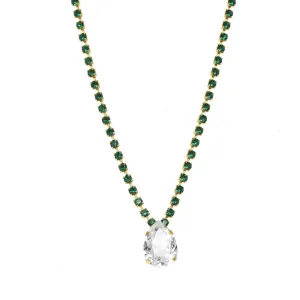Milli Necklace in Emerald and Clear Crystals Earth Wind and Fire - TOVA N110208CE