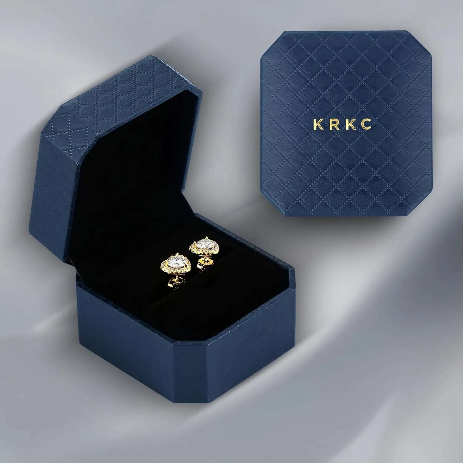 Moissanite Stud Earrings, 0.6ct-2ct Brilliant Heart Shape Lab Created Diamond Earrings, D Color VVS1 Clarity, White Gold Plated Silver Friction Back for Women