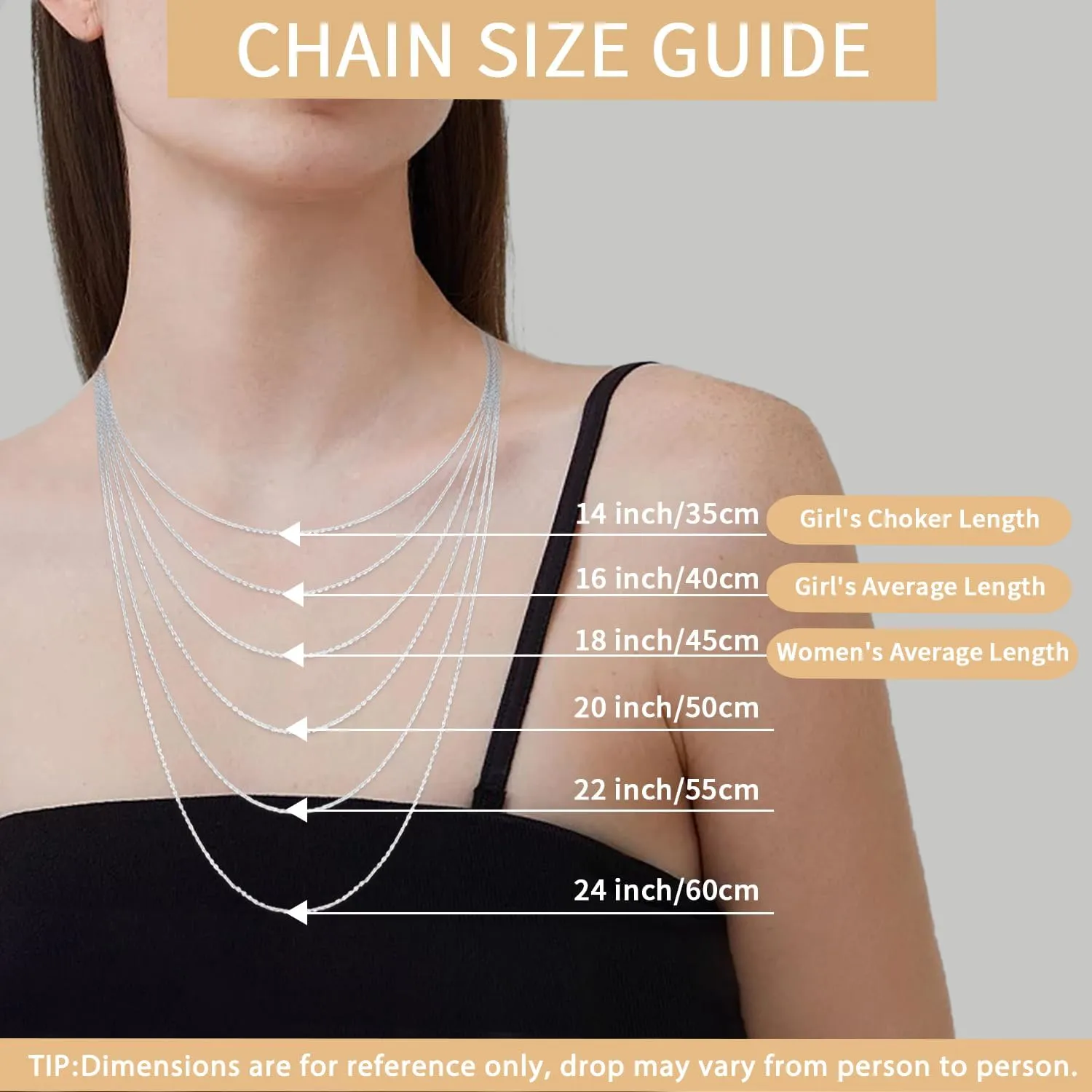 Momlovu Solid 18k Gold Over 925 Sterling Silver Chain Necklace for Women, 1.1mm Cable Chain Hypoallergenic Replacement Necklace, Sturdy&Shiny Women's Chain Necklaces 14/16/17/18/20/22/24 Inch