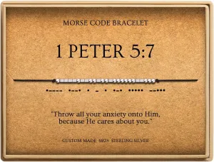 Morse Code Bracelets for Women, Christian Bible Verse Bracelets, Scripture S925 Sterling Silver Inspirational Faith Jewelry, Religious Gifts for Women