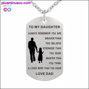 My daughter necklace Dog Tag Stainless Steel Father daughter