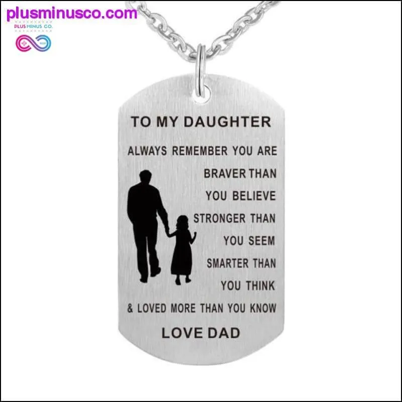 My daughter necklace Dog Tag Stainless Steel Father daughter