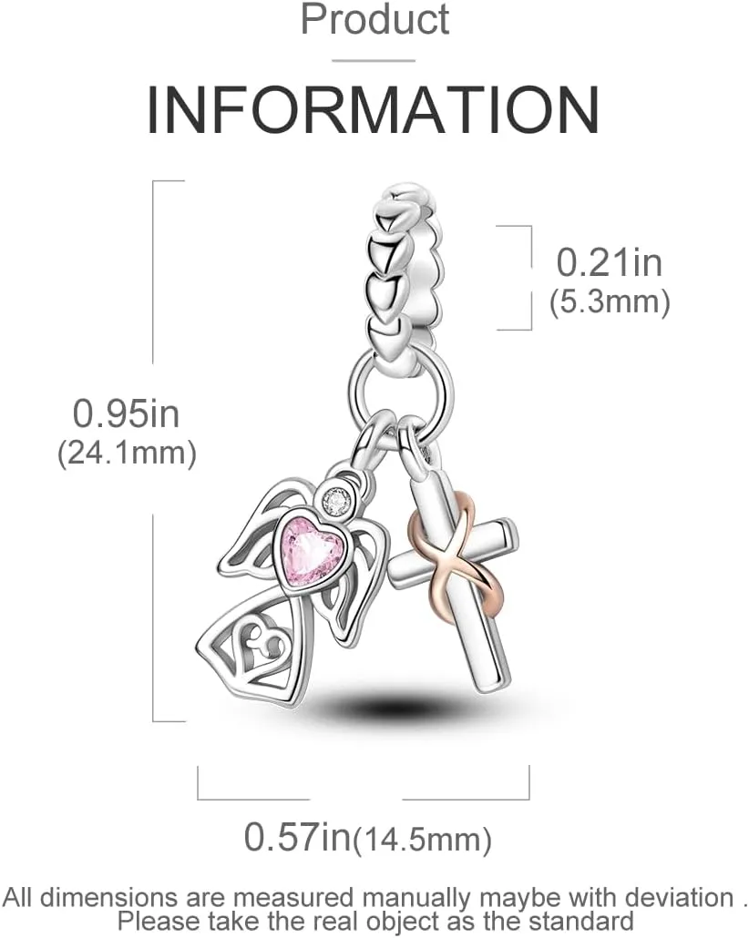 NARMO S925 Sterling Silver Charms Hamsa Charm for Pandora Bracelets Cross Charms for Bracelets Perfume High Heels Dangle Charms Silver Charms for Women
