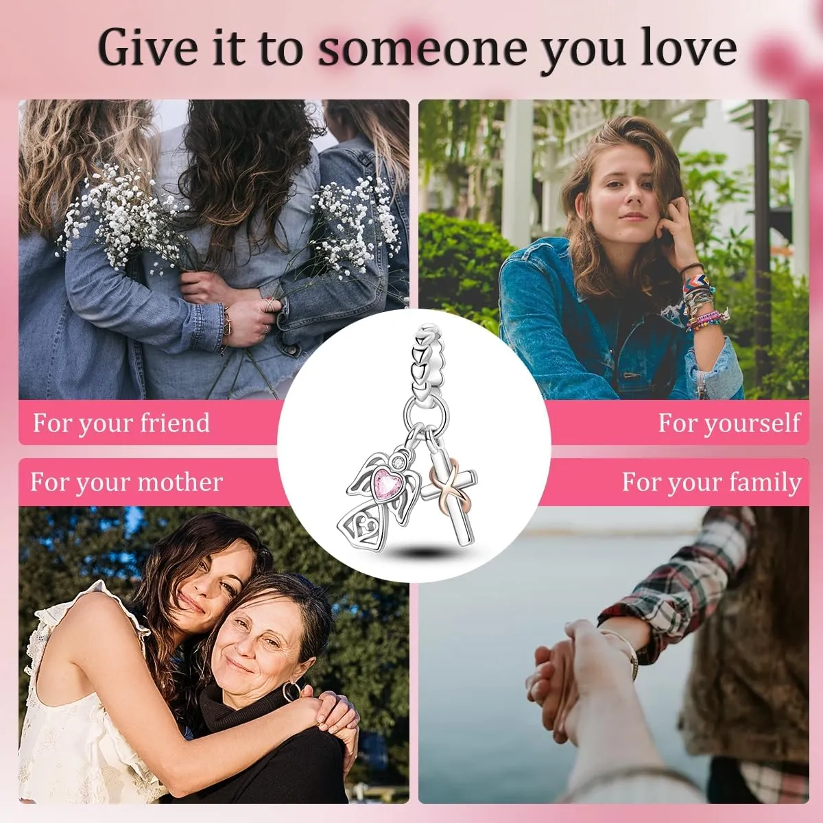 NARMO S925 Sterling Silver Charms Hamsa Charm for Pandora Bracelets Cross Charms for Bracelets Perfume High Heels Dangle Charms Silver Charms for Women