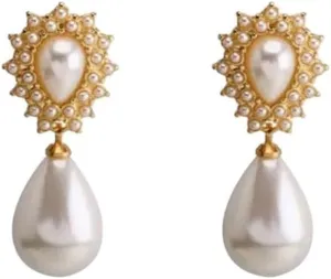 New 2025 Unisex High Trendywhite Water Drop Imitation Pearl Clip On Earrings For Female Elegant Non Pierced Fashion Ear Jewelry Trendy Accessories Creative Gift For Women And Men