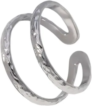 New 2025 Unisex Hollow Ring For Trendy Simple Elegant Double Lines Couple Party Jewelry Findings Accessories Gift Women Fashion Creative For Women And Men