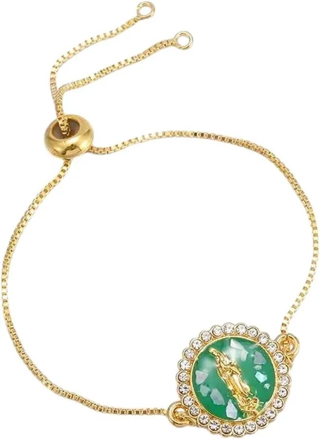 New 2025 Unisex Virgin Mary Of Guadalupe Adjustable Bracelet Fashionable Lucky Prayer Amulet Jewelry Religious For Men And Women Decoration Luxury Accessories Trendy For Women And Men