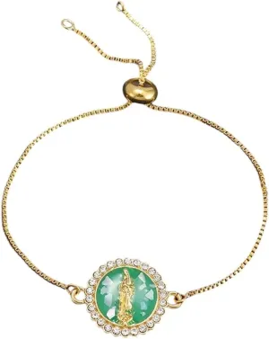 New 2026 Unisex Virgin Mary Of Guadalupe Adjustable Bracelet Fashionable Lucky Prayer Amulet Jewelry Religious For Men And Women Decoration Luxury Accessories Trendy For Women And Men