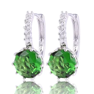New Women Earrings Fashion Silver Plated Lovely Famous Brand Jewelry Hoop Earings for Ladies Party Brinco