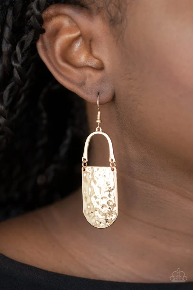 Paparazzi Earring ~ Resort Relic - Gold