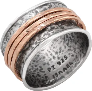 Paz Creations Sterling Silver Spinner Rings - Boho Rotating Rings, Handcrafted Meditation Ring