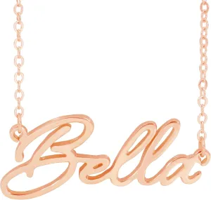 Personalized Name Necklace Custom Necklace for Women/Men Rose Gold 925 Sterling Silver Necklaces 24K Gold
