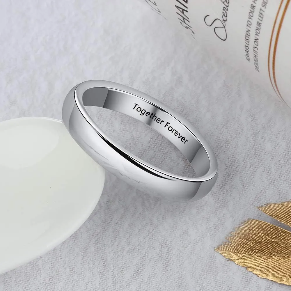 Personalized Name Ring for Couple Women Mens Promise Rings Custome Engraving Classic Wedding Band Engagement Rings
