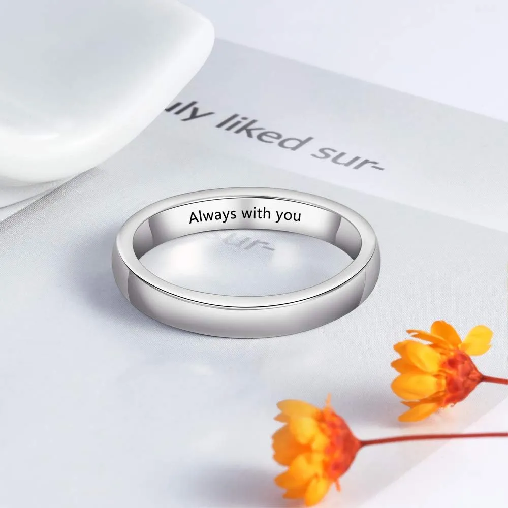 Personalized Name Ring for Couple Women Mens Promise Rings Custome Engraving Classic Wedding Band Engagement Rings