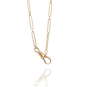 Petite Trombone Chain with Dog Clip Clasp