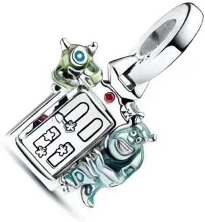 Pixar Monsters, Inc. Door Dangle Charm Fit Women Bracelet Necklaces Fashion Gifts 925 Sterling Silver DIY Jewelry