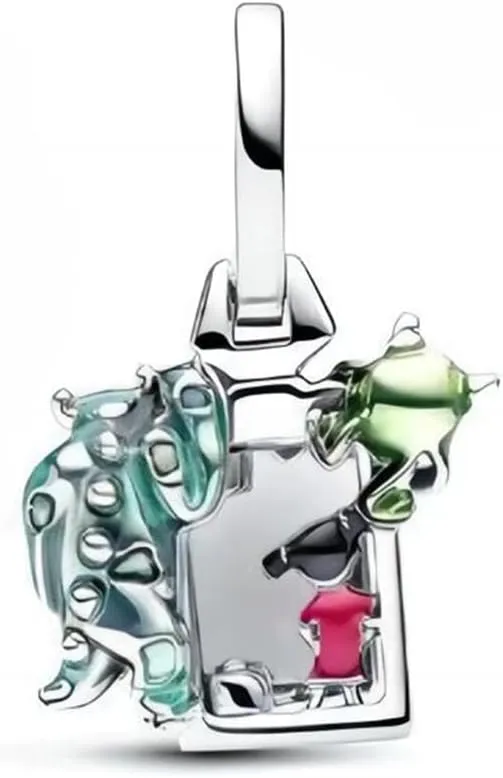 Pixar Monsters, Inc. Door Dangle Charm Fit Women Bracelet Necklaces Fashion Gifts 925 Sterling Silver DIY Jewelry