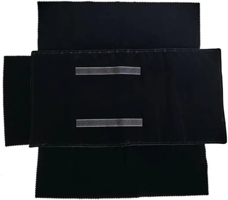 Portable Jewelry Roll Untangled Secure Necklace Travel Storage Bag Displays Holder 16 Chain (Black)