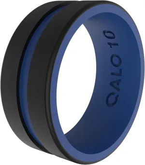 QALO Men's Folds of Honor Classic Silicone Wedding Ring, Breathable, Durable Rubber Wedding Band for Men, Multi Sizes