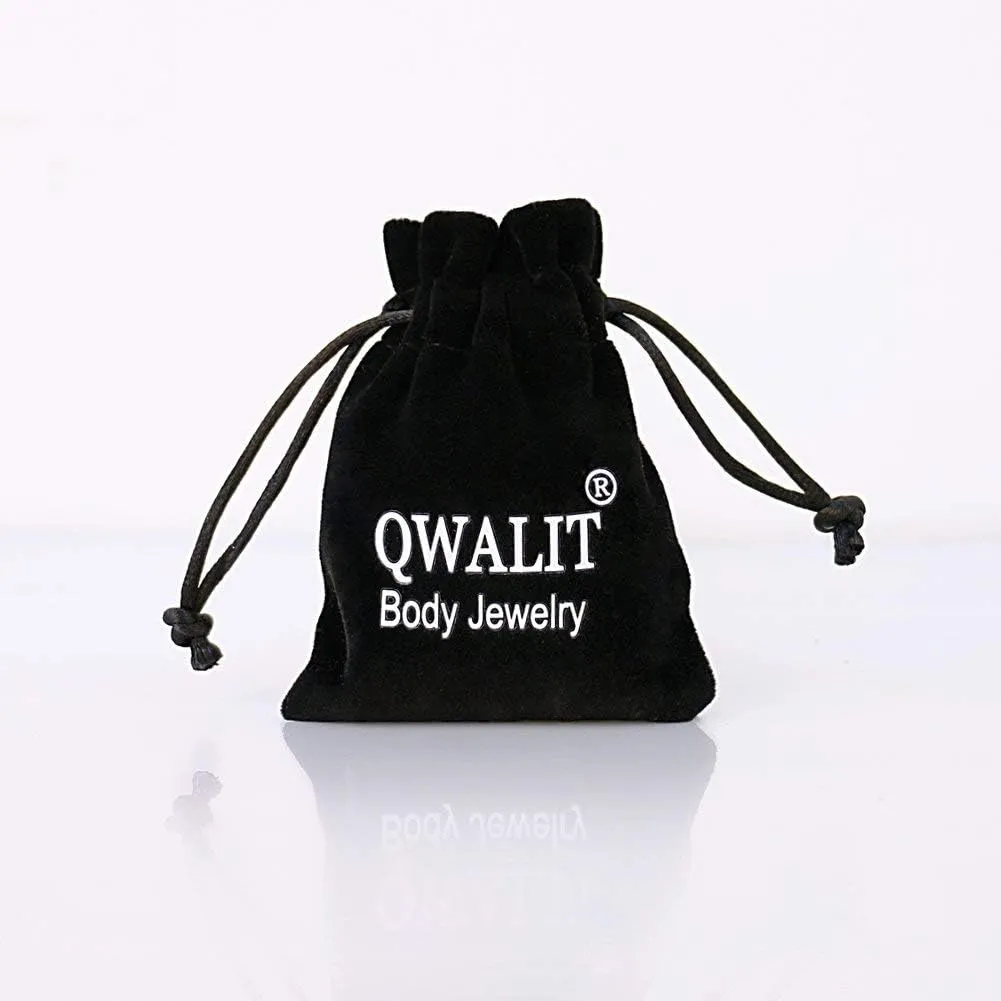 QWALIT Fake Lip Piercing Fake Lip Ring Fake Nose Ring Fake Snake Bites Fake Nose Piercing Faux Lip Rings Fake Snake Bite Piercing Clip Lip Ring Ear Cuff Earrings