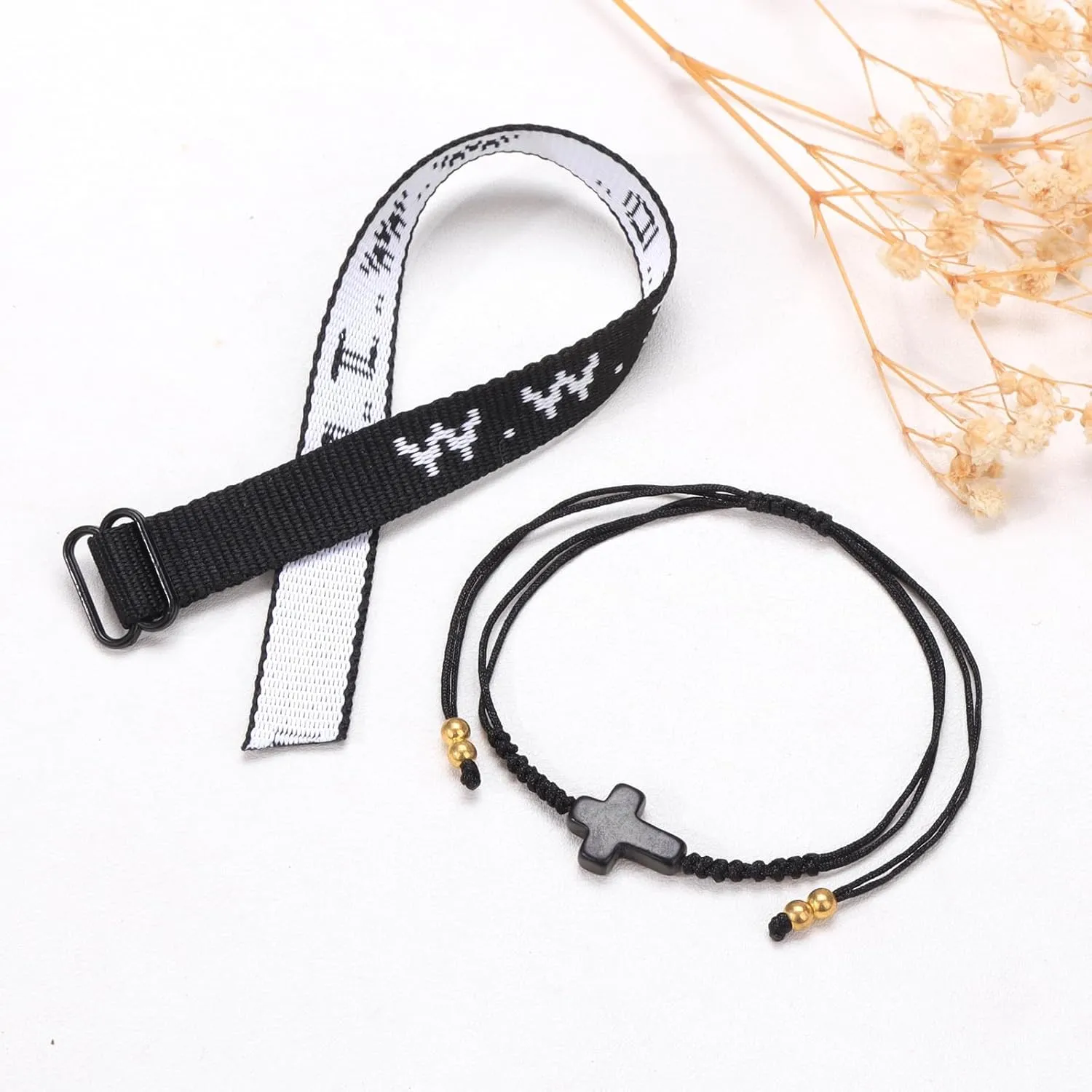 Raicegs WWJD Bracelet Cross String Bracelets for Women Men Christian Gift Jesus Bracelets Faith Religious Easter Christian Jewelry for Women