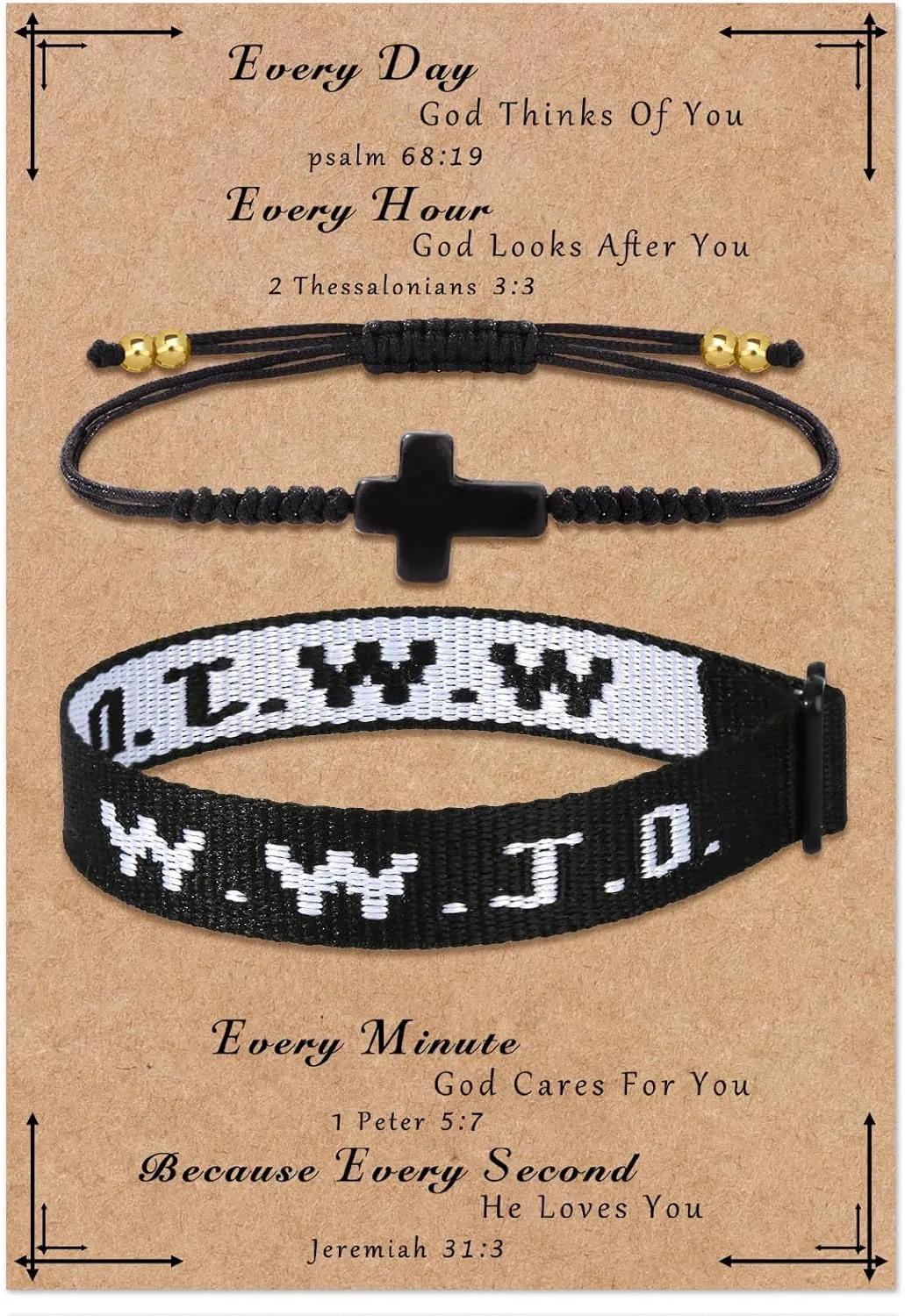 Raicegs WWJD Bracelet Cross String Bracelets for Women Men Christian Gift Jesus Bracelets Faith Religious Easter Christian Jewelry for Women