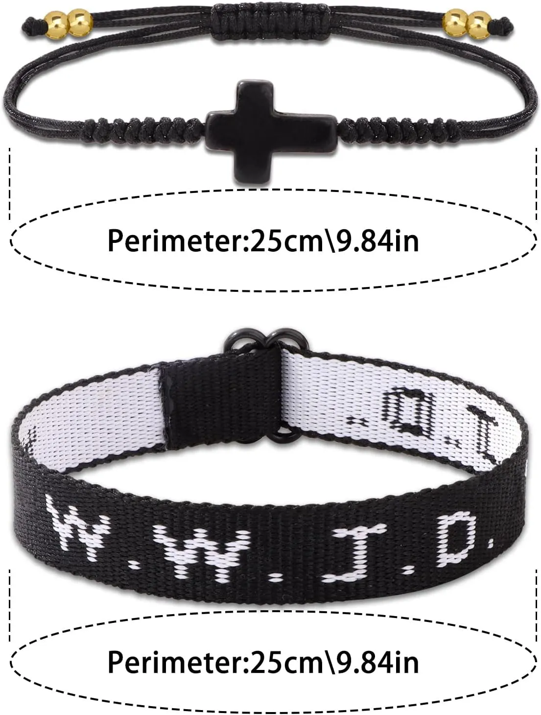 Raicegs WWJD Bracelet Cross String Bracelets for Women Men Christian Gift Jesus Bracelets Faith Religious Easter Christian Jewelry for Women