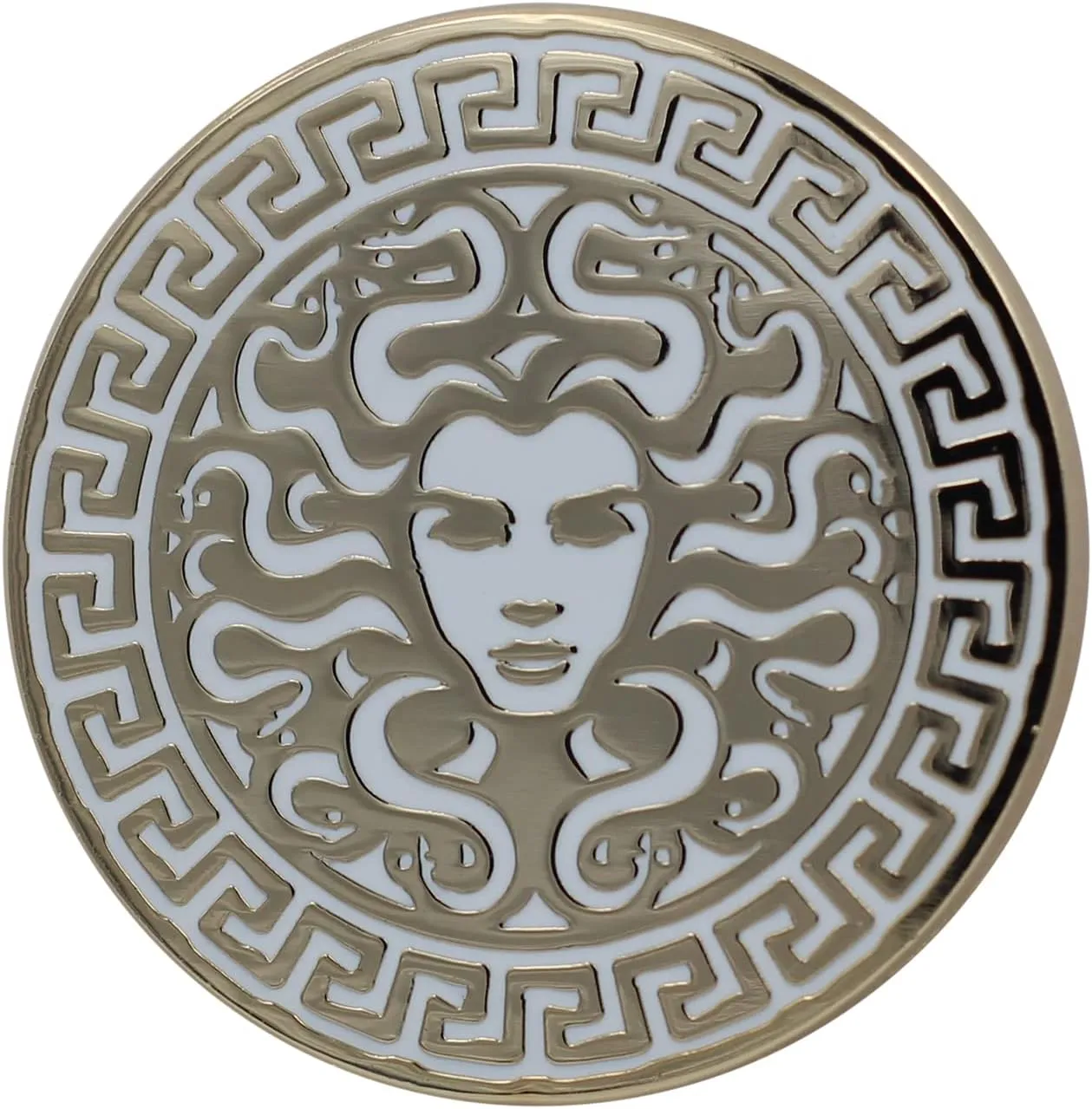 Real Sic Medusa Enamel Pin - Greek Mythology Pin - Fashionable, Occult, Witchy, Feminist Lapel Pin for hats, Backpacks, Jackets, Bags & Tops