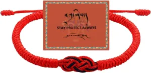 Red Women's Tibetan Handmade Lucky Adjustable Woven Rope Bracelet for Protection and Good Luck - Suitable for Men and Women - Gift
