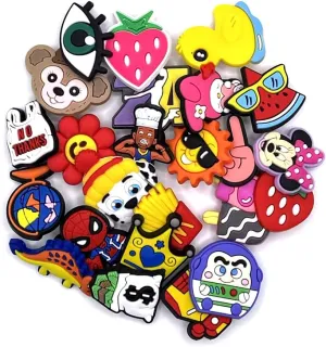 REDHARE 25/50 pcs Shoe Charms for Clog Shoe Decoration,Fashionable Decorative Accessories for Crocs,Halloween skeleton Shoe Charms for Men Women Garden Shoes Accessoriessuitable for children, boys, girls and adult party favors