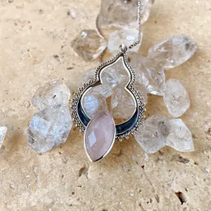 Rose Quartz Marquise Pendant - Taja Rose Quartz Marquise Pendant - Taja