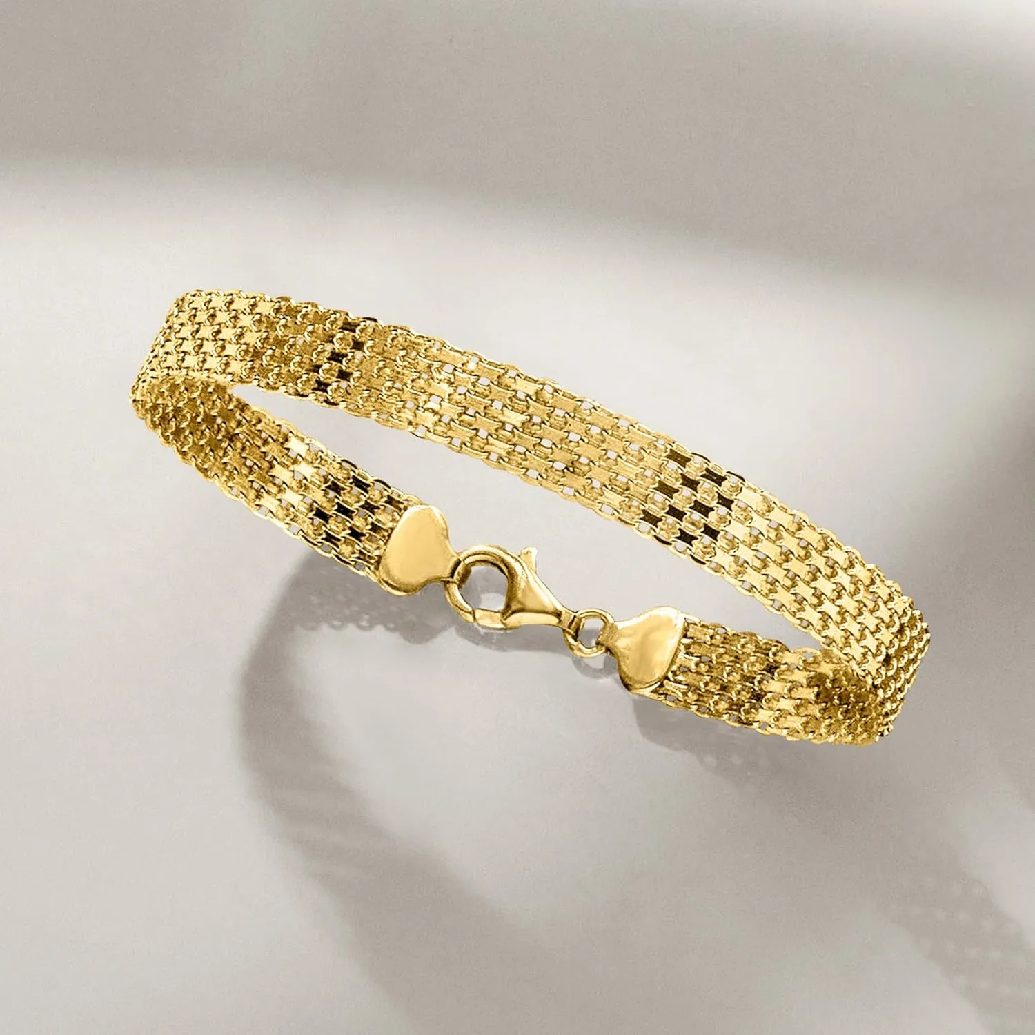 Ross-Simons 18kt Gold Over Sterling Bismark-Link Bracelet