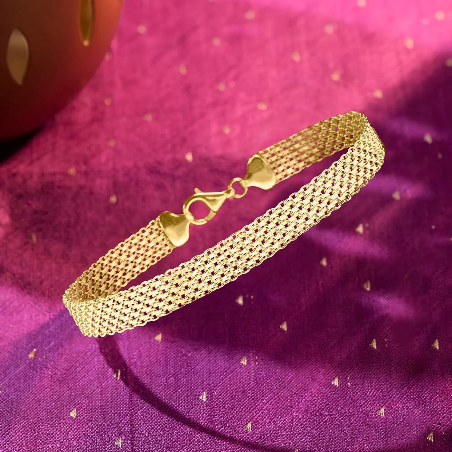 Ross-Simons 18kt Gold Over Sterling Bismark-Link Bracelet