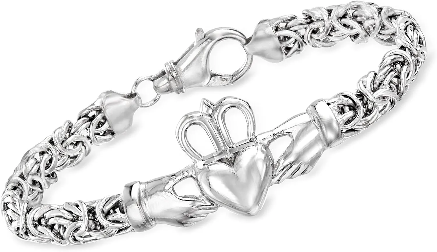 Ross-Simons Sterling Silver Byzantine Claddagh Bracelet