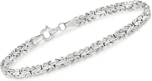 Ross-Simons Sterling Silver Flat Byzantine Bracelet
