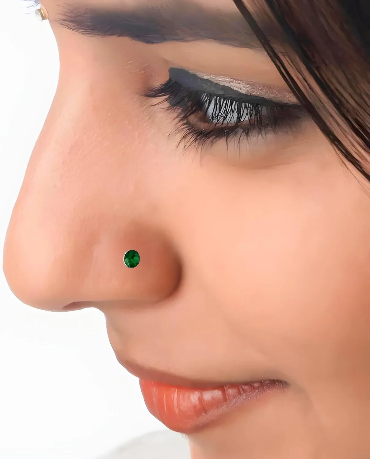 Round Fashionable Mini Nose pin Studded | Stylish Trendy Nose Ring | Piercing Accessories Jewellery Perfect for Gifts and Occasion wear
