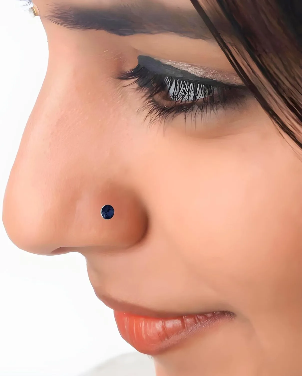 Round Fashionable Nose pin Studded | Stylish Trendy Nose Ring | Piercing Accessories Jewellery Perfect for Gifts and Occasion wear