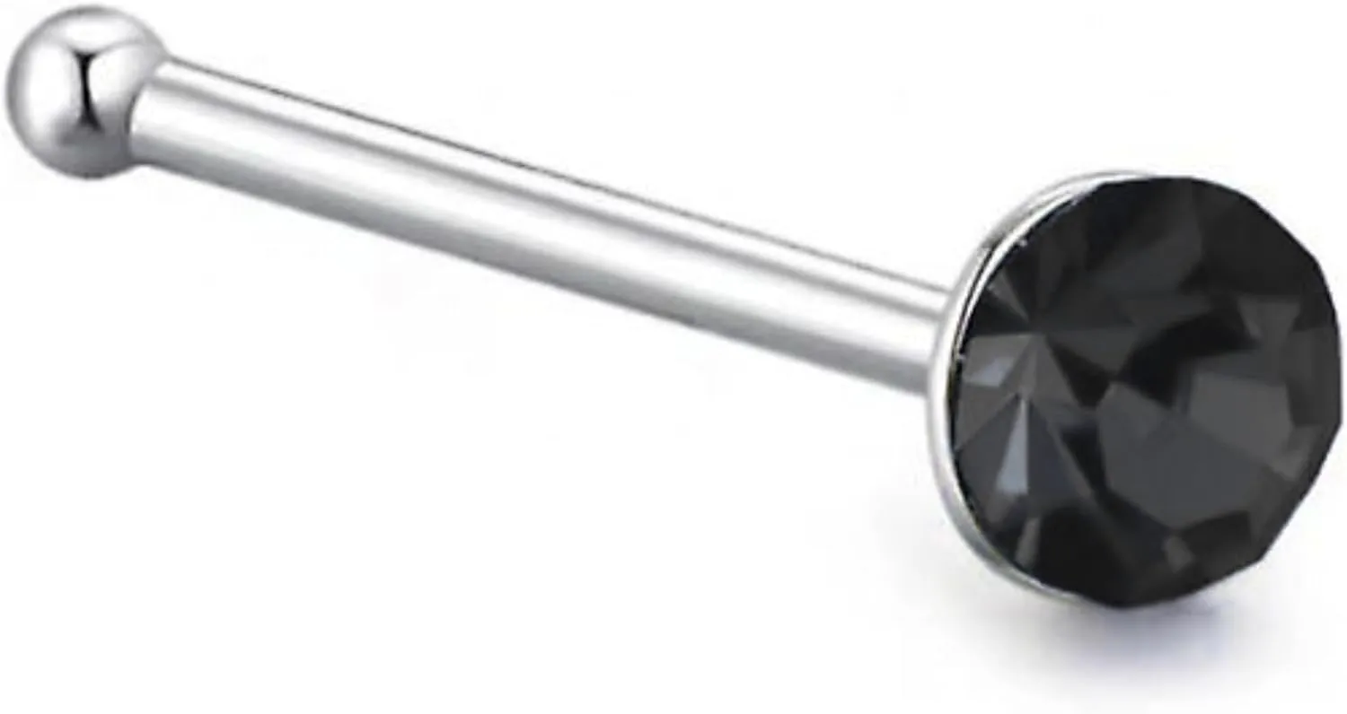 Round Fashionable Nose pin Studded | Stylish Trendy Nose Ring | Piercing Accessories Jewellery Perfect for Gifts and Occasion wear