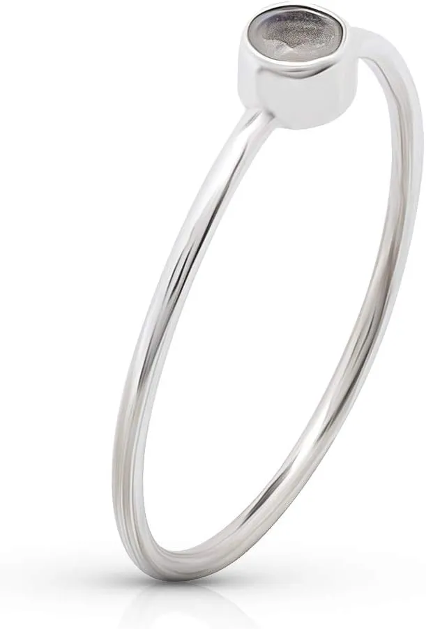 Round Labradorite 925 Sterling Silver Ring - Delicate BOHO Chic Jewelry - Fashionable and Stylish for Women with Velvet Gift Bag/Box - Made by Indian Artisans - Size 5-9