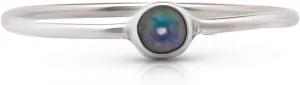 Round Labradorite 925 Sterling Silver Ring - Delicate BOHO Chic Jewelry - Fashionable and Stylish for Women with Velvet Gift Bag/Box - Made by Indian Artisans - Size 5-9