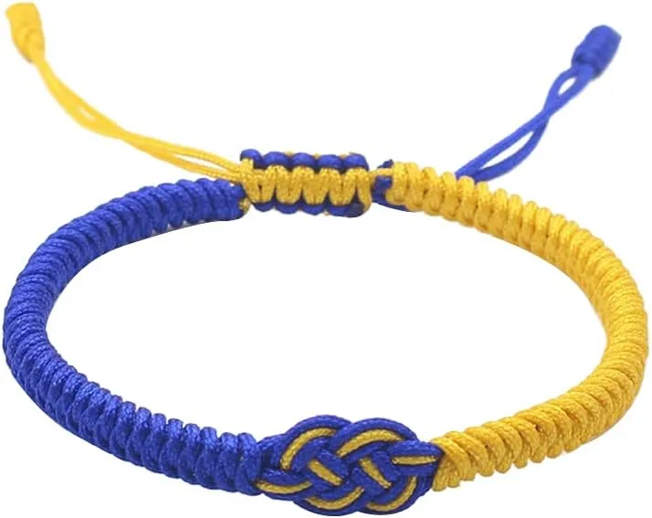 SEADEAR Ukraine String Thread Bracelets, Blue Yellow Braided Rope Bracelet Ukraine Friendship Bracelets Handmade Braided Rope Bracelet Gift Jewelry Type 1
