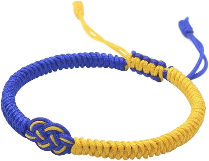 SEADEAR Ukraine String Thread Bracelets, Blue Yellow Braided Rope Bracelet Ukraine Friendship Bracelets Handmade Braided Rope Bracelet Gift Jewelry Type 1