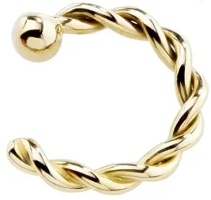 Set of Four FAUX Pairs of Dainty Unisex Twisted Rope Simple Stylish Hoop Nose Rings for Men and Women