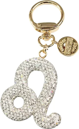 Shiny Zodiac Diamond Keychain Creative Astrology Pendant Gifts for Women Wallet Key Tote Bag Accessories